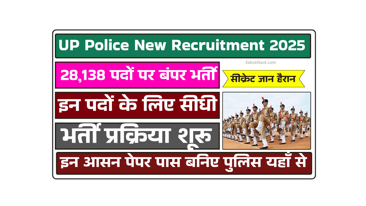 UP Police New Recruitment 2025