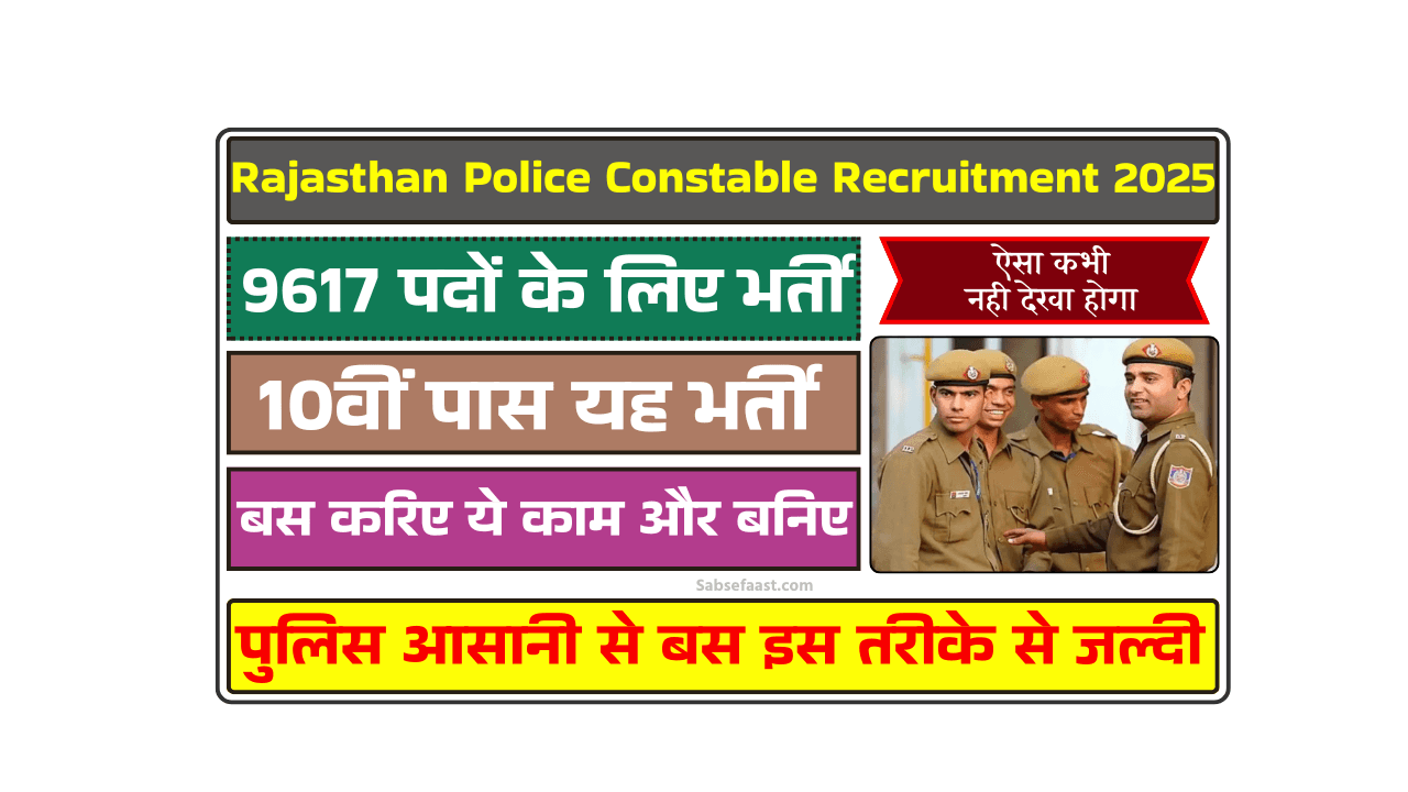 Rajasthan Police Constable Recruitment 2025