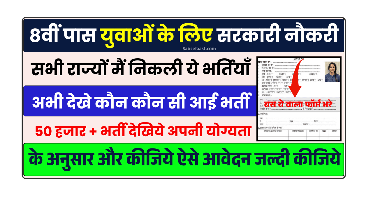 8th Pass Government Jobs in India 2025