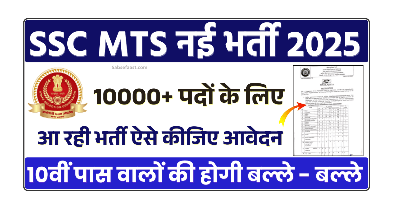 SSC MTS New Vacancy 2025