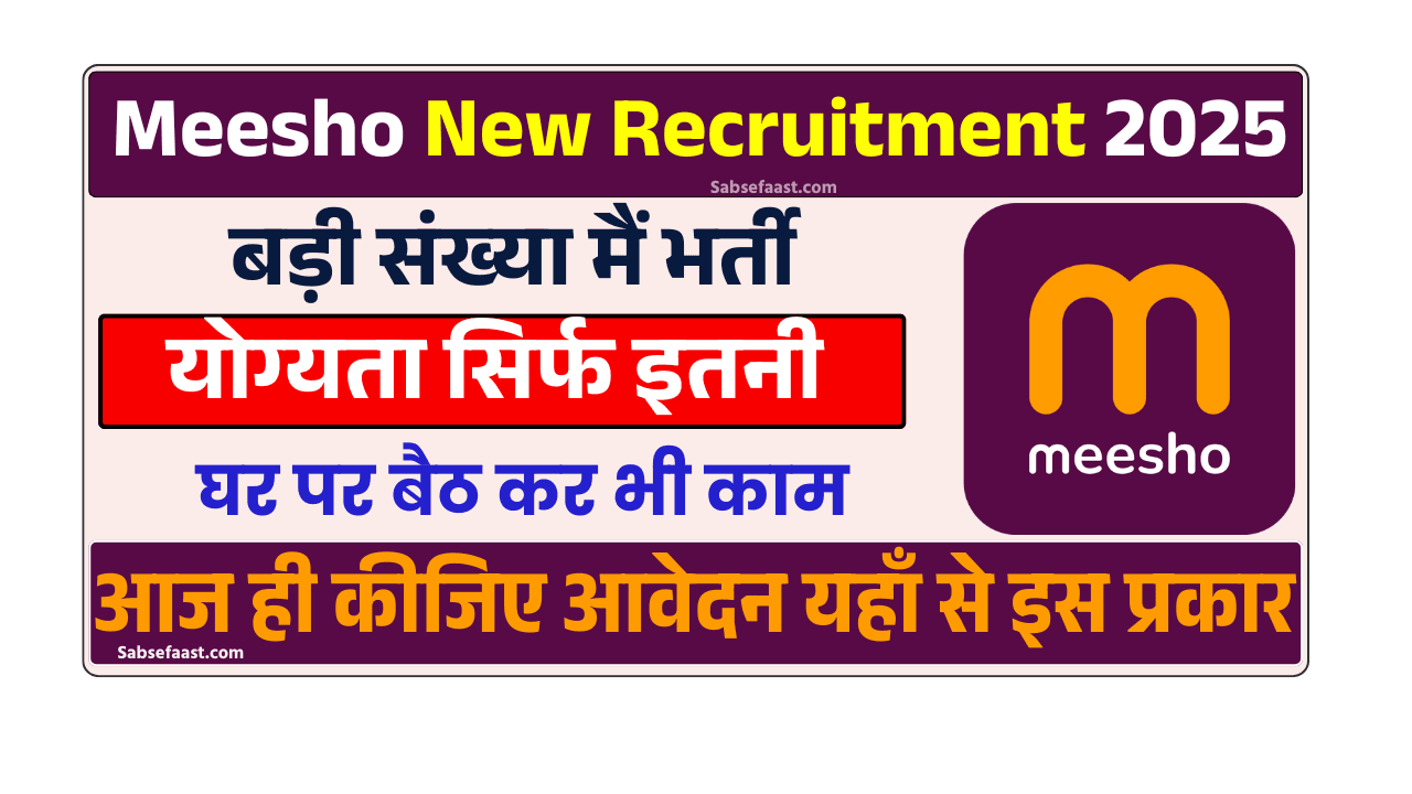 Meesho New Recruitment 2025