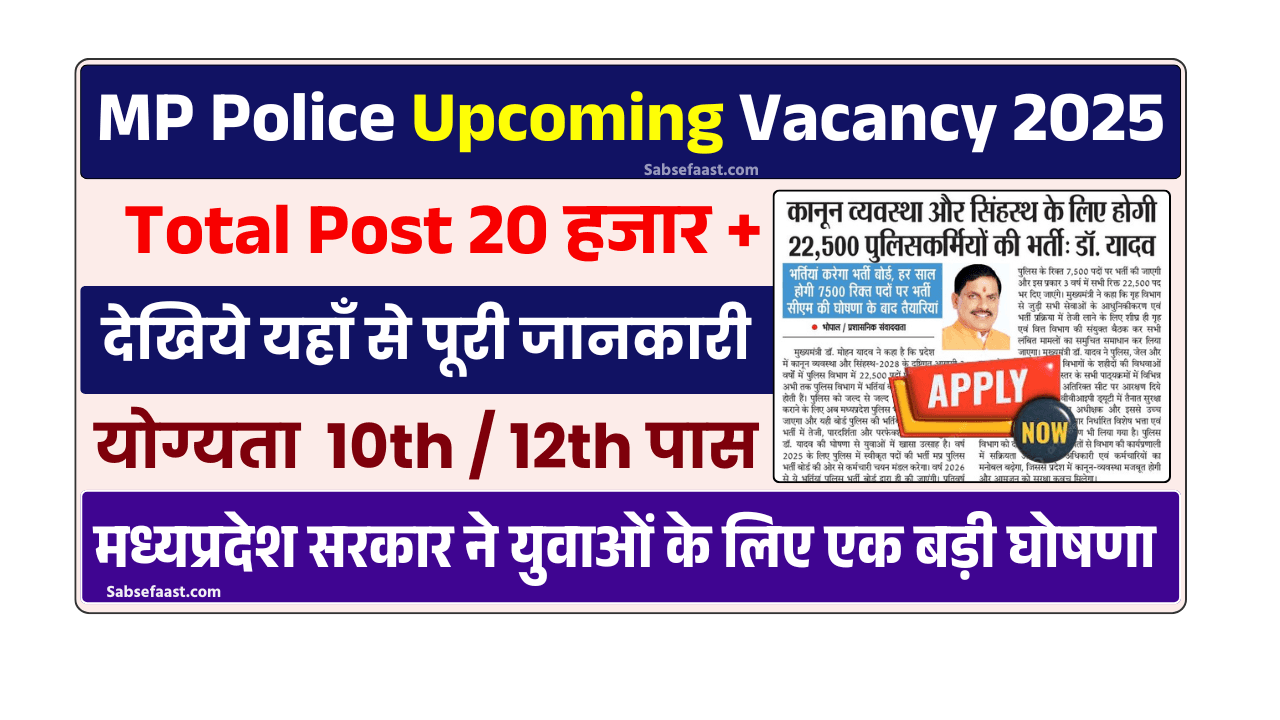 MP Police Recruitment 2025