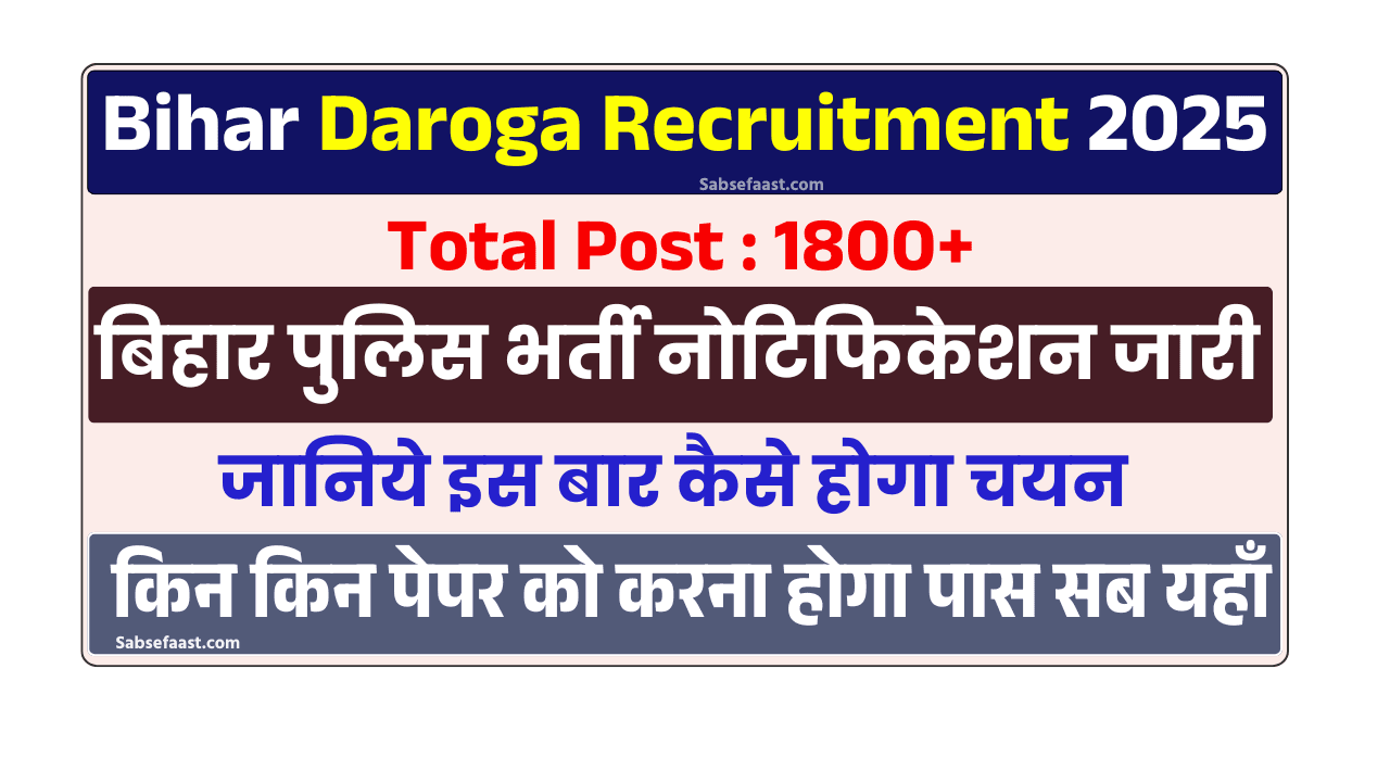 Bihar Daroga Recruitment 2025